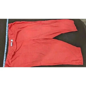 Women's 100% linen coral pants size 3x by Chicos Design with pockets!
